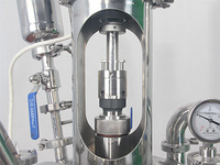 Réacteur chimique en acier inoxydable à double enveloppe LABOAO 10L, réacteur de synthèse pilote en acier inoxydable à circulation de chauffage et de refroidissement