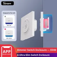 Boîtier de variateur d'intensité Sonoff EDIM Fusion Series, design ultra-plat en PC, bouton micro-arc, contrôle via application Wi-Fi pour