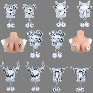 Nuovo Design: Morsetti per Capezzoli a Forma di 5 Animali in Argento/Oro, Clip Metalliche Regolabili con Certificazione CE ROHS per Uso Adulto - Product Image 1