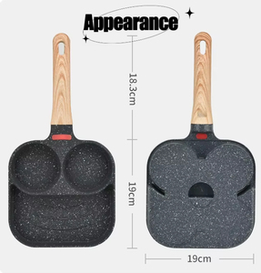 กระทะเคลือบกันติดพร้อมด้ามจับเบกาไลท์ โครงสร้างอะลูมิเนียมอัลลอยด์ ทนความร้อน เป็นมิตรกับสิ่งแวดล้อม ทำด้วยมือ ทำความสะอาดง่าย - Product Image 4