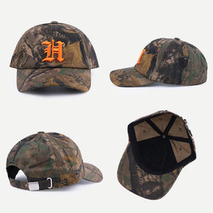 قبعة بيسبول قطنية مموهة قابلة للتعديل بـ 6 ألواح مع شعار مطرز ثلاثي الأبعاد حسب الطلب من مصنع القبعات - Product Image 2