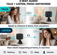 Mini caméra très vendue 3MP 2K HD, batterie 70 jours, Wi-Fi double bande, vision nocturne, détection de mouvement PIR, audio bidirectionnel, moniteur bébé
