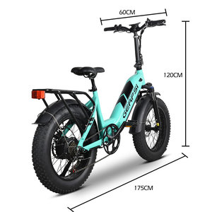 MZ-9 EU-Lagerbestand 20 Zoll 48V 500W Hinterradnabenmotor Scheibenbremse Fatbike Faltbares Elektro-Mountainbike - Product Image 6