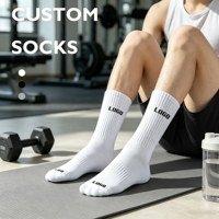 Chaussettes de sport en coton peigné super douces pour pickleball, avec semelle coussinée et fond éponge, chaussettes athlétiques mi-mollet haute performance