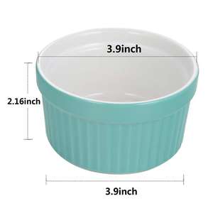 De cerámica de ollas de 8oz moldes de soufflé de platos de cerámica hornear tazas crema tazas de pudín de Creme Brulee hielo Crea - Product Image 5