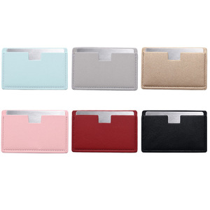 <span class=keywords><strong>Espejo</strong></span> de Maquillaje Portátil de Acero Inoxidable Anti-Caídas con Diseño de Tarjeta, <span class=keywords><strong>Espejo</strong></span> de Bolsillo Creativo de Doble Cara con Iluminación - Product Image 2