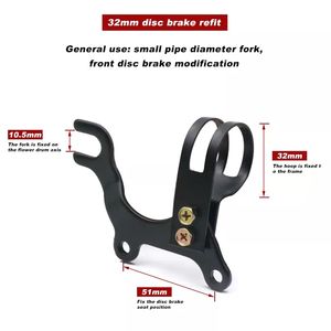 Modification ace dağ bisiklet fren diski bisiklet disk fren dönüştürücü V fren raf açıklayan modifikasyon braketi çerçeve adaptörü tutucu - Product Image 6