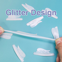 Nouveau design, 8 tailles, boucliers pour rehaussement de cils, ailes d'ange, coussinets auto-adhésifs pour rehaussement de cils, vente en gros, tiges coréennes pour rehaussement de cils, courbure LC