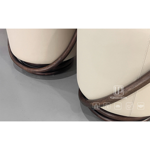 New Product in China <b>Stools</b> & <b>Ottomans</b> Leather White Moq 2 Pcs Living Room Round Wooden Frame Seat <b>Stool</b> <b>Stools</b> <b>Ottomans</b> - Product Image 3