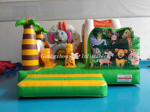 Trampoline gonflable Combo Animal Jungle Bounce House Bouncer Slide Gonflable Kids Air Bouncer Slide Castle Barrier - Product Image 2
