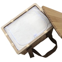 Panier rond fait main de haute qualité avec fermeture à glissière et refroidisseur à l'intérieur cadeau promotionnel WCB001 panier isotherme pique-nique en osier écossais