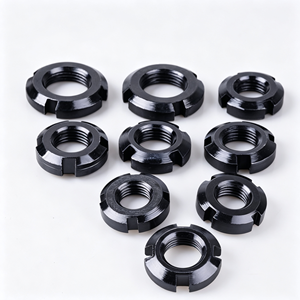 Écrou rond fendu en acier au carbone GB812 à filetage métrique, anti-jouissance, à serrage, fourni directement par l'usine - Product Image 5