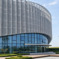 Panneau de protection perforé en aluminium creux pour mur-rideau, résistant aux éclats de pierre, pour façade de salle d'équipement de mine en exploitation ouverte
