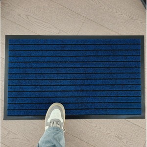 Tapete de PVC a Rayas para Puerta, Rectangular, Delgado, Impermeable, para Uso Doméstico, Estilo Moderno, Tejido Plano, Revestimiento de PVC, Fácil de Limpiar - Product Image 2