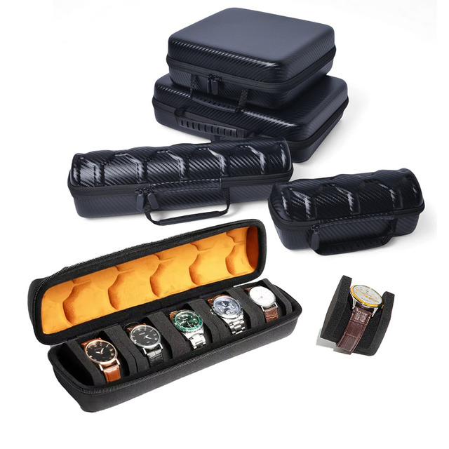 Factory Direct Shockproof & Water-Resistant EVA Watch Case Durable Outdoor Storage Box with Portable Handle for Watch Protection
