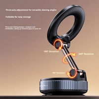 Support magnétique pour téléphone en alliage de zinc, pliable, à adsorption par le vide, pour tableau de bord, pare-brise, bureau, porte en verre