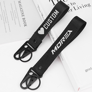 Correa de muñeca personalizada con logotipo impreso, llavero de motocicleta cosido, llavero de muñeca - Product Image 2