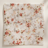 Papier de soie personnalisé de luxe vintage floral 50x70cm 17gsm imprimé roses pour emballage de boîte cadeau de mariage et de bouquet
