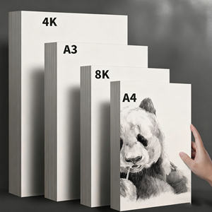 Papier à <span class=keywords><strong>dessin</strong></span> A4/8K/A3/4K pour le <span class=keywords><strong>dessin</strong></span> et l'esquisse Minimaliste 50 feuilles Pâte de bois naturelle 130g/160g Étudiants en art et enfants Débutants - Product Image 1