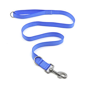 Laisse pour chien en nylon bleu uni, durable, style simple pour chiens - Product Image 1