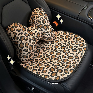 Leopard Print Car Seat Cushion Polyester Single Piece Decorative All Season Use - Product Image 3
