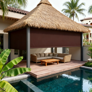 Écrans zippés rétractables pour l'intégration de la maison intelligente, réduction du bruit électrique et résistance au vent pour les gazebos - Product Image 3