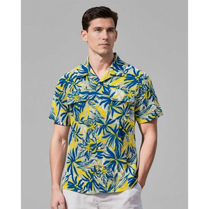 เสื้อเชิ้ตป๊อปลินผ้าฝ้าย 100% สำหรับผู้ชาย แบบสั่งทำพิเศษ พิมพ์ลายดิจิทัล แขนสั้น เป็นมิตรกับสิ่งแวดล้อม สวมใส่สบาย เหมาะสำหรับงานสังสรรค์ ฤดูใบไม้ร่วง น้ำหนัก 105 กรัม รับผลิตแบบ OEM - Product Image 1