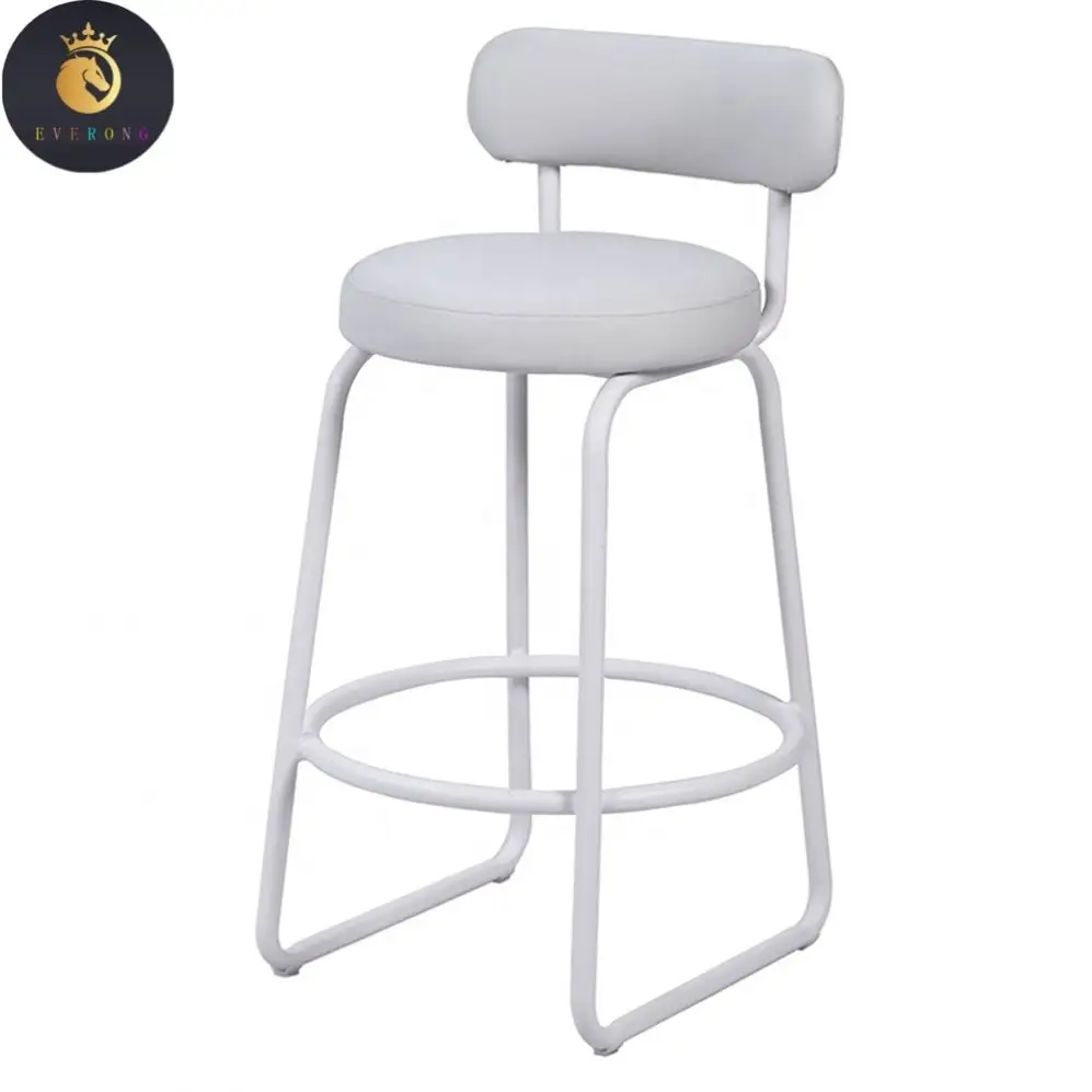 Bianco moderno impermeabile mobili da cucina struttura in alluminio PU bistrot sedia sedia alta Bar