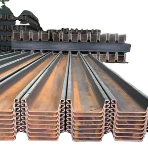 Hot rolled z type u type 600mm steel sheet pile price per ton