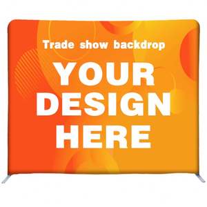 Manufacturer High Quality Double Sided 250GSM Polyester Portable Trade Custom Tension Fabric <b>Backdrop</b> Display Wall <b>Stand</b> - Product Image 1