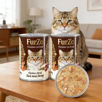 Nourriture humide pour chats de haute qualité, riche en protéines, à base de viande de canard et de crevettes, personnalisable, vente en gros, OEM, 400g, directement de l'usine