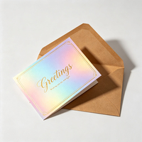 Ensemble de cartes de vœux et de remerciement personnalisées en papier fantaisie écologique, pliables, multi-designs, pour cadeaux d'affaires, avec enveloppes – Vente en gros