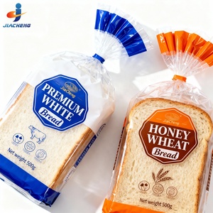 Bolsa de Plástico Transparente Reutilizable para Pan, Impresa Personalizada, Bolsa OPP/CPP con Base Plana y Abertura Lateral para Empacar Pan Tostado, para Panadería - Product Image 4