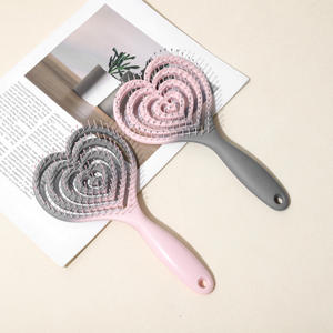 Peigne et brosse à cheveux imperméables en forme de cœur de la série Montagnes de brume rose Rowsenhoo CYF3442 pour salon de coiffure - Product Image 6