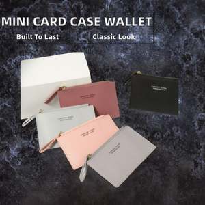 Cartera Delgada para Mujer, Estilo Coreano, Minimalista, de Color Sólido, Tarjetero, Monedero Pequeño a la Moda, con Múltiples Ranuras para Estudiantes - Product Image 2