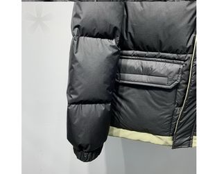 Piumino invernale da uomo di moda americana con colletti spessi abbinabile colore con <span class=keywords><strong>cappotto</strong></span> largo finito <span class=keywords><strong>senza</strong></span> cappello - Product Image 5