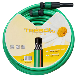 Green Trebol <b>Braided</b> Hose 15 mm - 5/8" 25 meter Roll with <b>Accessories</b> - Product Image 1