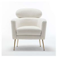 Fauteuil de loisirs pivotant extensible en polaire douce blanc et rose avec pieds en bois, design moderne pour salon, chambre et bar à domicile