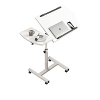 Table de chevet, mobile, table d'appoint pour ordinateur, petite table, table relevable pour chambre à coucher, bureau d'étude, table pliante pour ordinateur portable à domicile, cinq