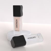 Flacon pompe vide en verre ondulé pour fond de teint 30 ml, emballage personnalisé avec logo, pour crème de soin et cosmétiques