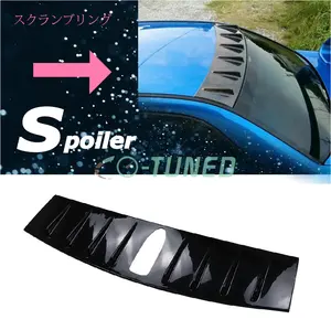 Becquet noir brillant style requin pour Subaru WRX STI, aileron de toit de vitre arrière, adapté à 2015 et 2016