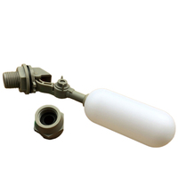 Katup Bola Apung Plastik Keyu 3/8" NPT & 1/2" BSP untuk Air OEM Laju Alir 5 L/mnt Suhu Operasi 32-150F.
