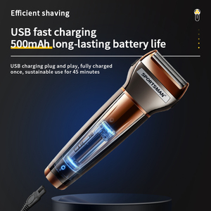 SPORTSMAN <span class=keywords><strong>Rasoir</strong></span> électrique multifonctionnel 3 en 1 à double lame avec écran numérique <span class=keywords><strong>pour</strong></span> <span class=keywords><strong>homme</strong></span>, tondeuse à cheveux, tondeuse à poils de <span class=keywords><strong>nez</strong></span> - Product Image 2