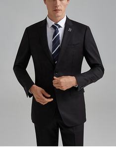 Traje negro profesional para hombre, ropa elegante y ajustada de alta calidad, trajes de negocios y de negocios - Product Image 3