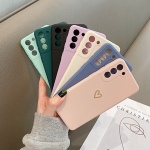 <span class=keywords><strong>Coque</strong></span> de téléphone givrée en TPU souple avec motif cœur estampé or pour <span class=keywords><strong>Samsung</strong></span> S25 S26 Ultra S24 FE – Étui économique - Product Image 3