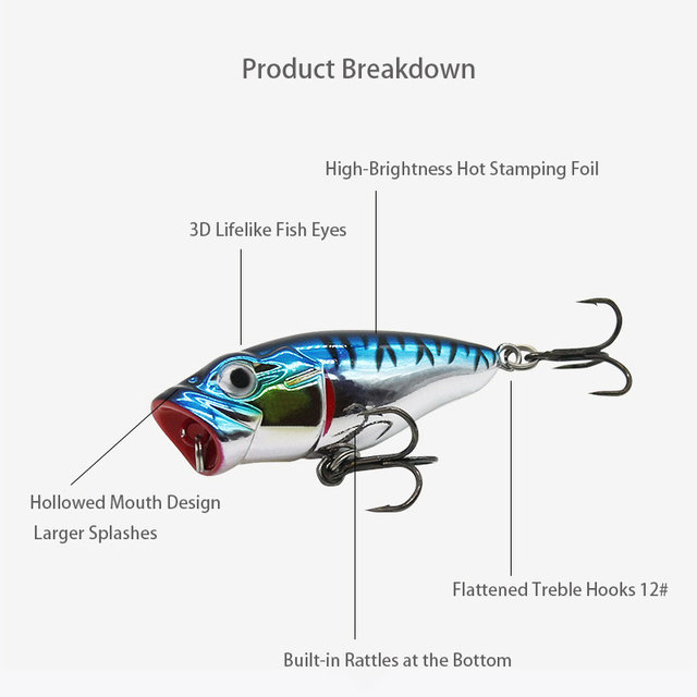 Leurre De Pêche 3D Lumineux – Yeux Réalistes, Poids 60 à 200 G, Couleurs Vives, Pour Prédateurs
