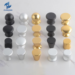 Aluminum Alloy Cabinet <strong>Door</strong> Handle Round <strong>Knobs</strong> Kitchen Drawer Pulls with Brushed Nickel Finish Furniture <strong>Knobs</strong> - Product Image 4
