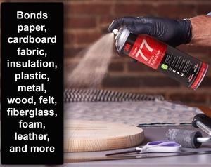 3M Super 77 pegamento en aerosol permanente multiusos compuestos orgánicos de baja volatilidad para papel cartón tela plástico Metal madera - Product Image 4