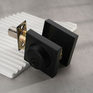 Filta Kẽm Hợp Kim Chốt Cửa Khóa Vuông Lối Vào Cửa Khóa Với <span class=keywords><strong>Key</strong></span> Matte Đen Khóa Thiết Lập - Product Image 2