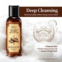Shampooing pour barbe parfumé pour hommes, lavage nourrissant pour barbe, nettoyant anti-démangeaisons, produit de soin quotidien pour la barbe